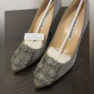 Hangisi 105MM Embellished Shimmer Pumps